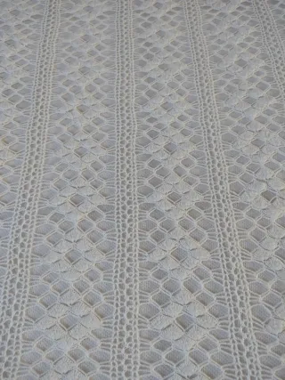 Manta crochet hilo egipcio hecha a mano