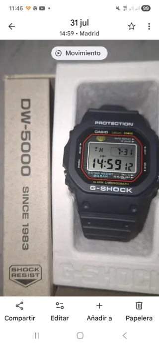 Casio G-Shock DW-5000 R