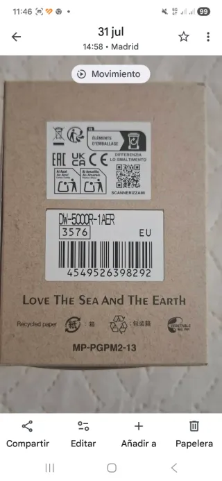 Casio G-Shock DW-5000 R