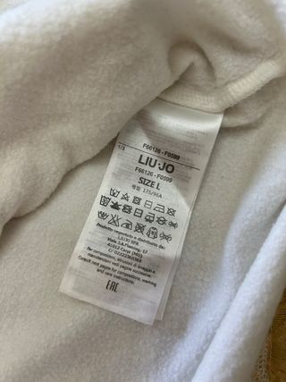 Maglia Liu Jo bianca con dettagli oro