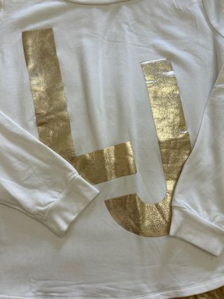 Maglia Liu Jo bianca con dettagli oro