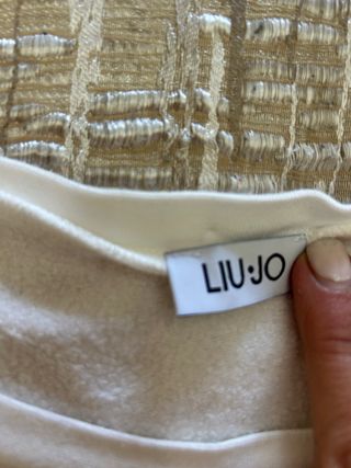 Maglia Liu Jo bianca con dettagli oro