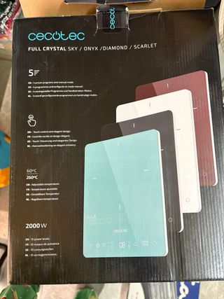 Placa de inducción Cecotec Full Crystal