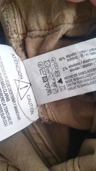 Pantalón vaquero hombre beige