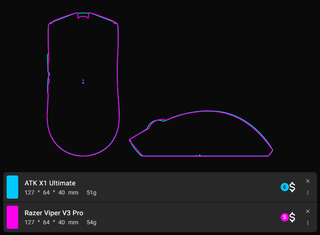 Ratón ATK X1 Ultimate Morado 8k