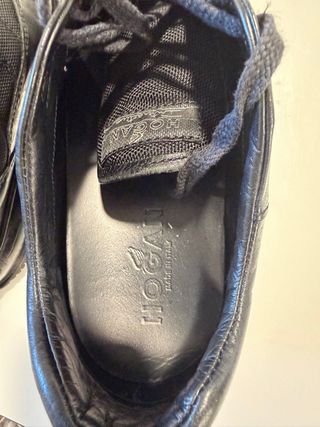 Scarpe Hogan in pelle e tessuto nero taglia 42