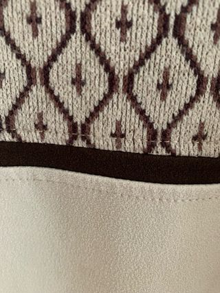 Vestido Zara Punto y Antelina Beige Marrón