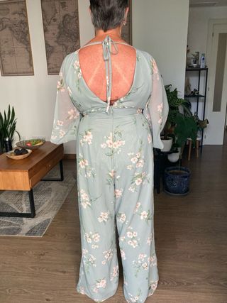 Mono verde agua floral talla 42