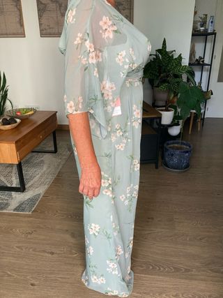 Mono verde agua floral talla 42