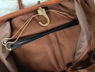 Porta abiti in pelle italiana marrone P.G.P