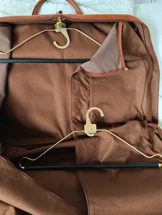 Porta abiti in pelle italiana marrone P.G.P