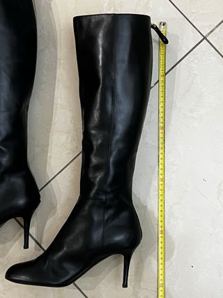 Stivali Sergio Rossi neri ginocchio tacco