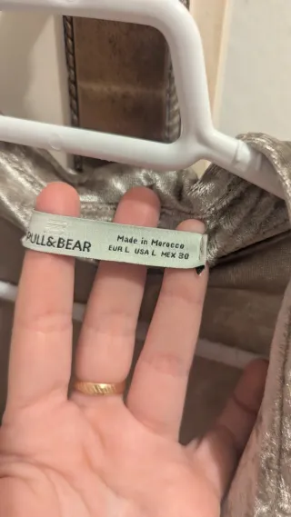 Camisa terciopelo plata grande. Ideal para fiestas