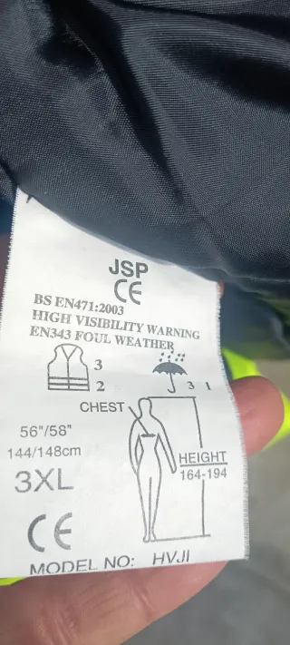 Impermeable fluor JSP amarillo