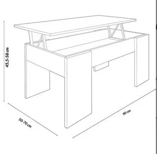 Mesa de comedor extensible de madera