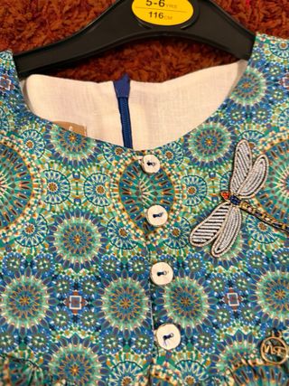 Vestido Noma Fernandez estampado talla 8