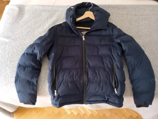 Abrigo acolchado azul Zara Talla M