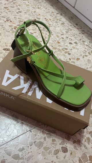 Sandalias verdes mujer