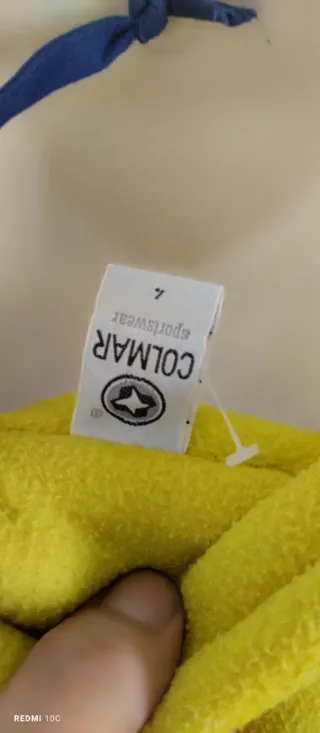 Giacca pile uomo fantasia blu e gialla