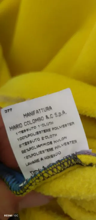 Giacca pile uomo fantasia blu e gialla