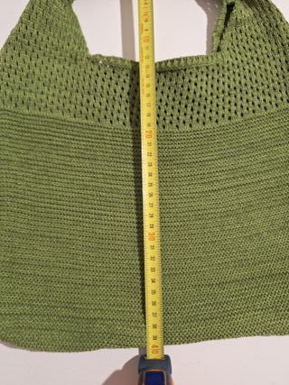 Bolso de mano crochet  verde oliva