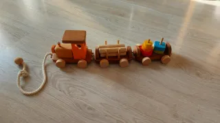 Tren de madera para arrastrar