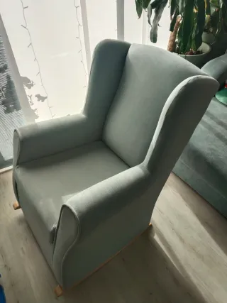 Sillón de lactancia color turquesa