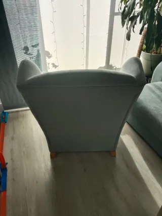 Sillón de lactancia color turquesa