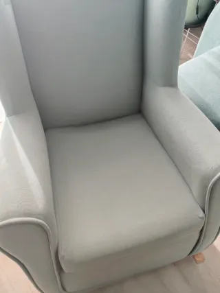 Sillón de lactancia color turquesa