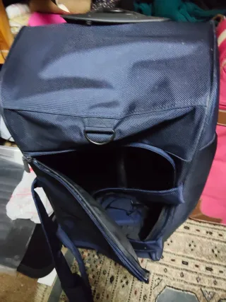 Maletas de viaje medianas (morado y rojo)