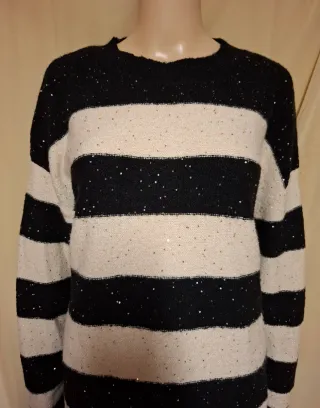 Maglione Zuiki a righe con paillettes