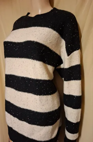 Maglione Zuiki a righe con paillettes