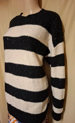 Maglione Zuiki a righe con paillettes