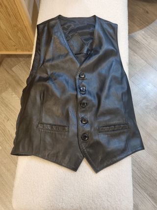 Chaleco de cuero zerimar