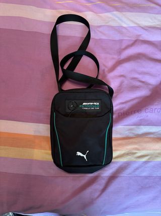 Bandolera Mercedes AMG Puma Negra y Turquesa