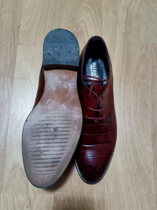 Zapatos Minelli mujer piel cordones rojos