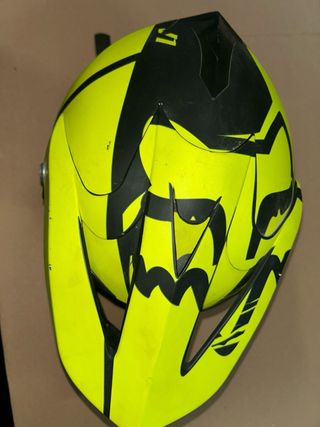 Casco Moto Amarillo con Gafas de regalo
