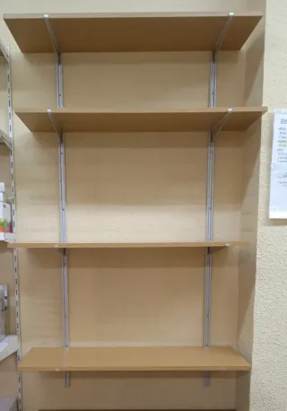 Estantería de pared madera y metal