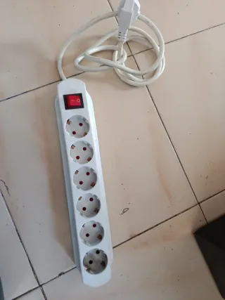 Regleta 6 enchufes con interruptor