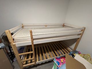 Litera madera y blanca