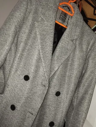 Abrigo largo Primark gris