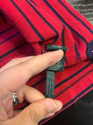 T-shirt Ralph Lauren righe rosse e blu M