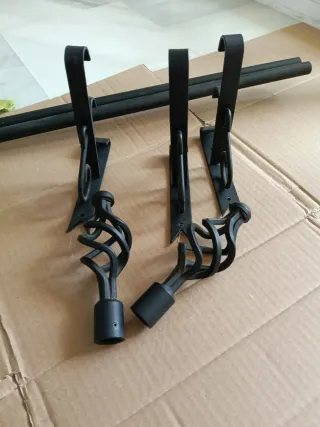 Barra per tende in nero forgiato