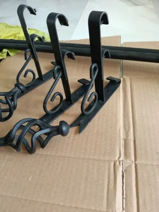 Barra per tende in nero forgiato