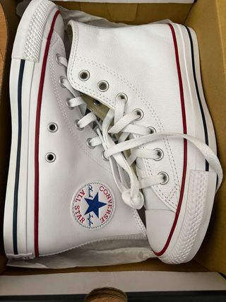 Converse All Star Piel Blancas