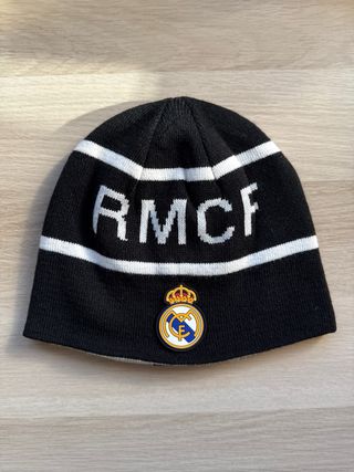 Gorro Real Madrid RMCF Negro y Blanco