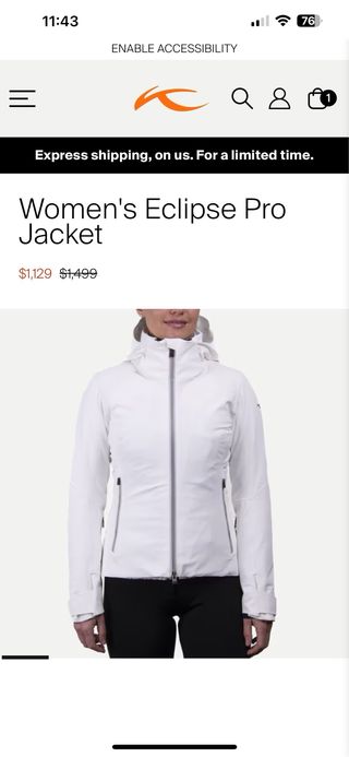 Giubbotto da sci Kjus bianco e rosso