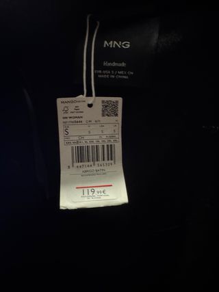 Abrigo paño Mango mujer talla L