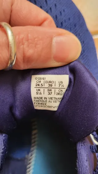 Scarpe Asics blu e bianche