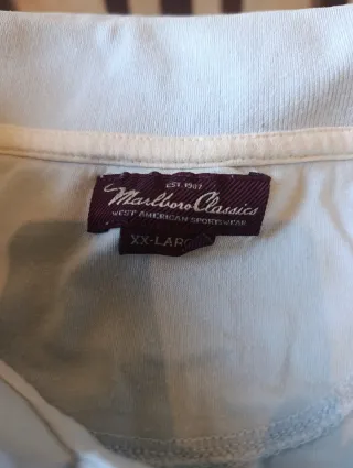 Polo Marlboro Classics azzurro chiaro e bianca